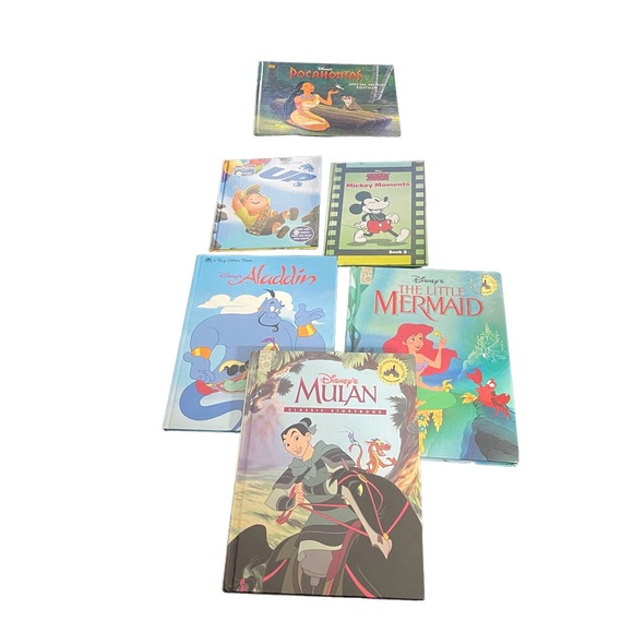 Disney Other - Mixed Lot of 6 Hardcover Walt Disney Books Pocahontas Mickey Mulan Mermaid